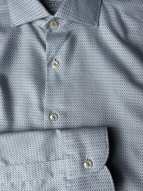 Charles Tyrwhitt Light Blue Micro-Pattern Dress Shirt